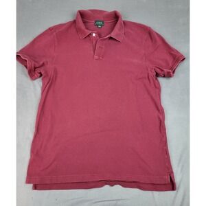 J Crew Oarsman Polo Shirt Mens Large‎ Red Lightweight Preppy Academia Rugby